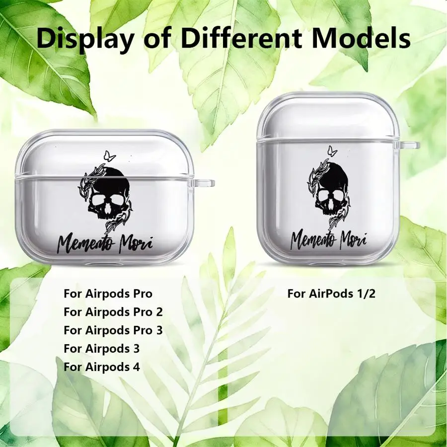 Leaf Skeleton Case For Airpods 1 2 Pro Pro2 4 3 Pro3 Clear Earphone Cases Cover