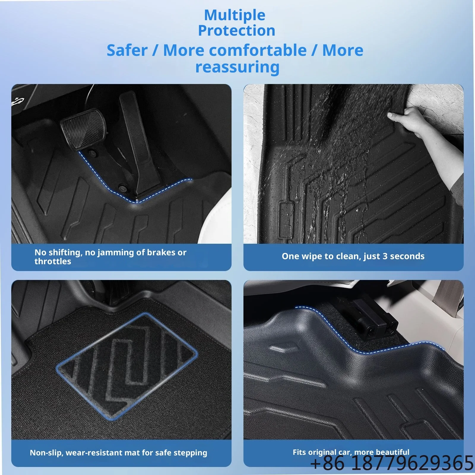 TPE Waterproof Eco-Friendly Car Floor Mats Trunk Pad SUV Fitment 2024-2025