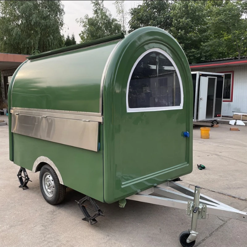 Mobile Restaurant Food Trailer Ice Trailer Hot Dog Cart Catering Equipment Vending Food Truck for Sale Customized
