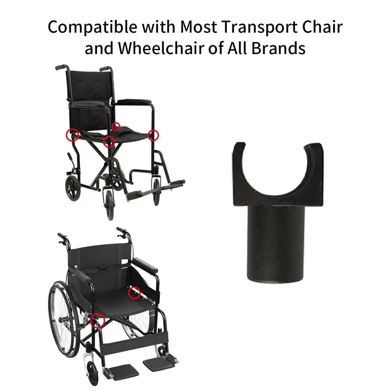 4pc Wheelchair Seat Rail Guide,Rail Guide U-Shaped Guide Rail Slider ,Wheelchair rail slider auxiliary accessories Wheel Replace
