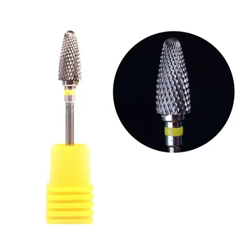 Bullet Carbide Nail Drill Bits Professional Rotary Flame Nail Bit Manicure Acrylic Gel Remover Nails Accessories Tools