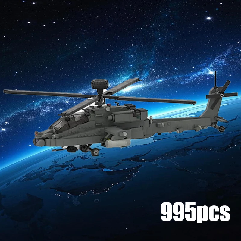 

Moc строительные кирпичи военный истребитель модель Boeing AH-64 Apache технология модульные блоки подарки рождественские игрушки наборы «сделай сам» сборка