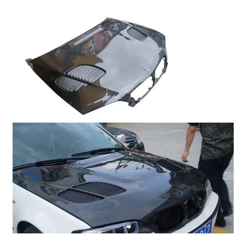 

OEM Real Carbon fiber Body Kit Front Engine Hood For BMW M3 E46 Engine Cover 1999-2006