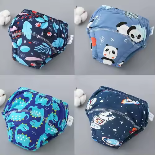 4PCS Baby Waterproof Diapers Pee Shorts Underwears Reusable Soft Ecological Cotton Toddler Potty Training Pants For Boys Girls - Image 22