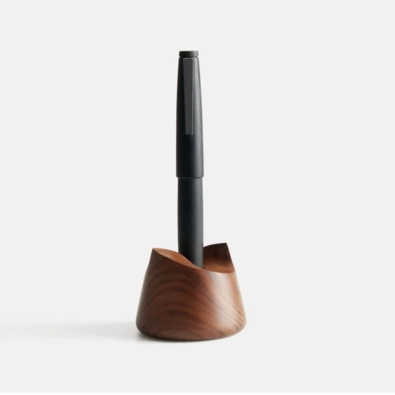 

Walnut Wood Fountain Pen Holder Stand for Dip Pen Rest Desk Organizer Desk Accessories School Office Supplies Stationery