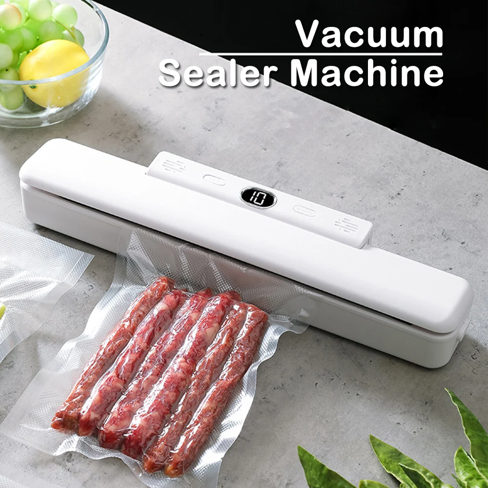 

Automatic Vacuum Sealer Machine For Food Storage With 10pcs Free Food Saver Bags 240V/110V Sealing Machine for Vacuum Packaging