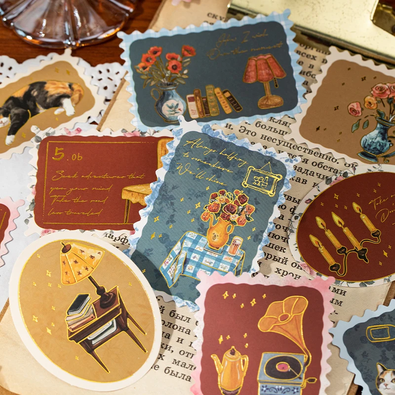 

30 шт. наклеек с тематикой почтовых марок серии «Следующий уровень: медленный темп жизни» для скрапбукинга, дневников, альбомов и джанк-журналов, материалы для рукоделия