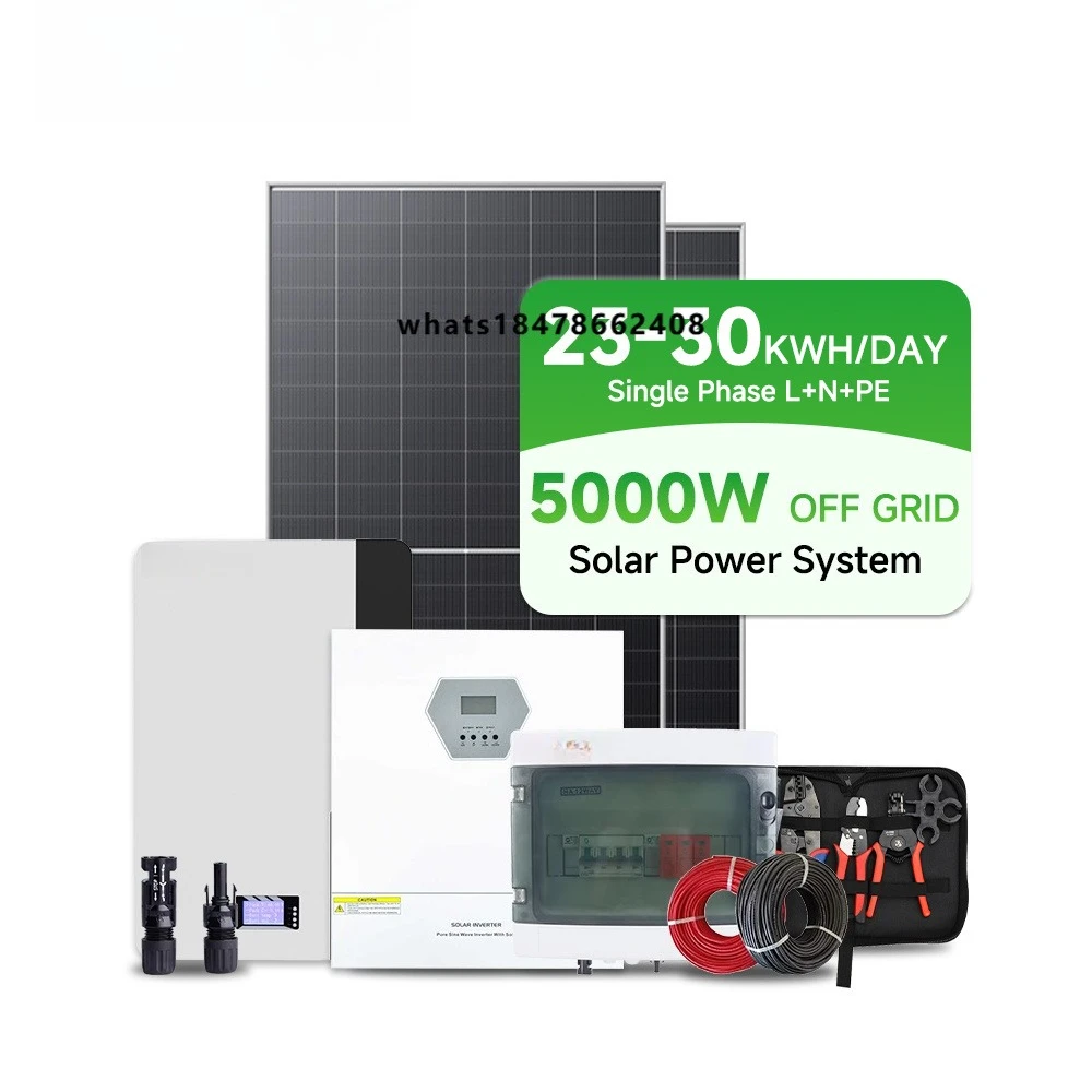 5kw 8kw 10kw Single Phase 220v off Grid Home Solar Panel System Kit Solar Para Casa Con Inversor 48v Low Voltage Inverter