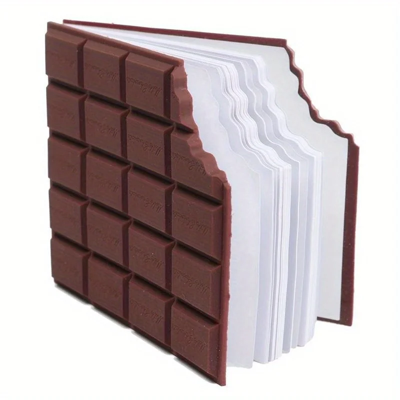 1pc 80-Sheet Chocolate Delight Notepad - Luscious Design, Daily Writing Inspiration, Unique Stationery Gift for Choco-Lovers