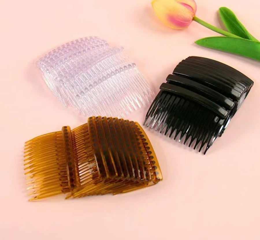 14 Teeth Insert Comb Plastic Hair Comb Handmade DIY Hair Jewelry Accessories Children's Jewelry bangs fixed comb hair clip edge