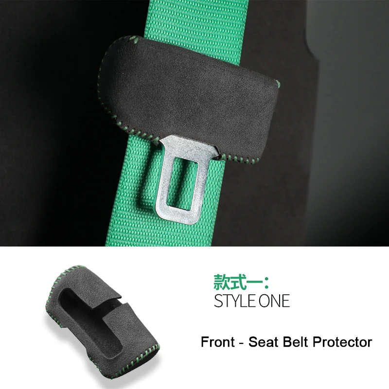 

For BYD ZEEKR 001 7X Xpeng P7 Tesla Modle 3 Y New Energy Vehicle, Alcantara Automobile Front And Rear Seat Belt Protectors Cover