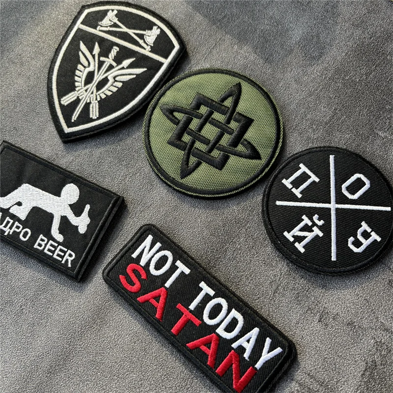 Parche bordado táctico con velcro gancho y bucle para mochila - imagen 4