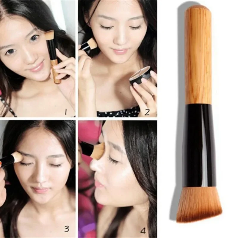 Professional Brushes Wooden Handle Make Up Brushes Foundation Powder Concealer Blush Powder Tool