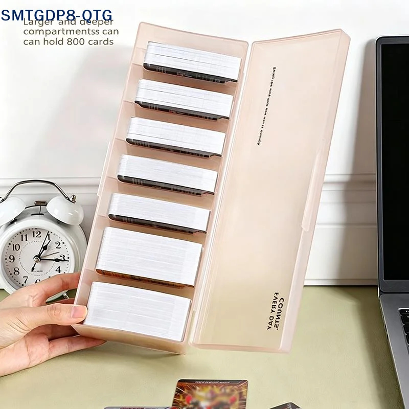Hot NEW Trading Card Storage Box Transparent Divided Card Case Dustproof Stackable For Game Card Collection Desktop Organizer