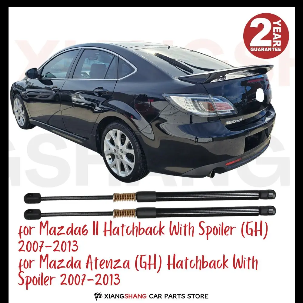 

2pcs Rear Tailgate Damper for Mazda6 II Hatchback With Spoiler (GH) 2007-2013 WITH SPRING Trunk Boot Gas Charged Gas Struts