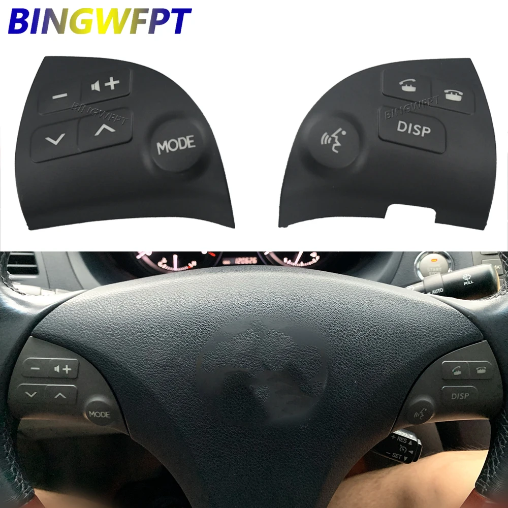 

BINGWFPT 84250-33190 For Toyota Lexus ES350 Steering Wheel Button Cover Multifunctional Bluetooth Speaker Button Switch