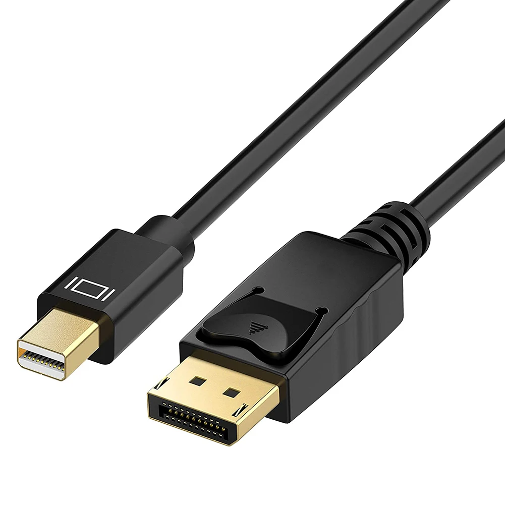 Mini DisplayPort Thunderbolt 1, Conversor MiniDP para DisplayPort, Cabo de exibição 1080P para ar de livro, Laptop Pro Surface Pro3, 1,8 m