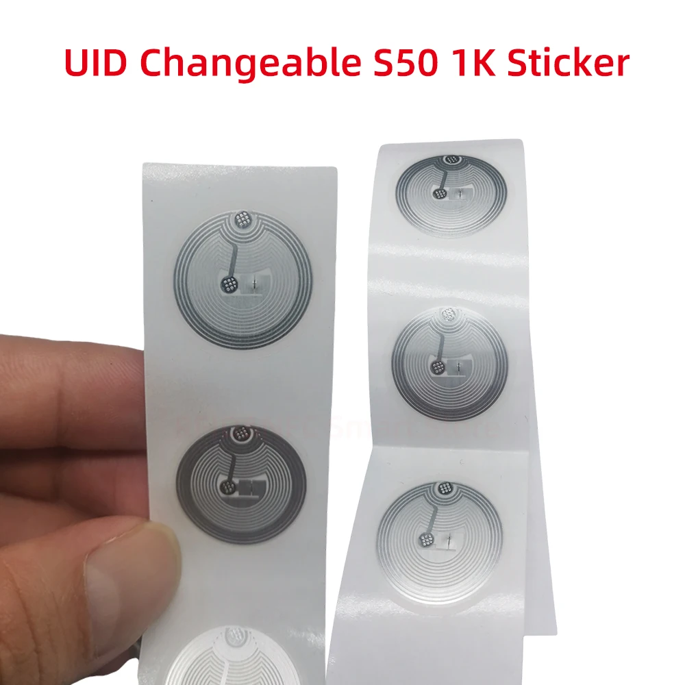 25MM CUID Android App Modify UID Changeable S50 1K NFC Sticker Wet Inlay 13.56MHz NFC tag Block 0 Writable Laber Copy Clone