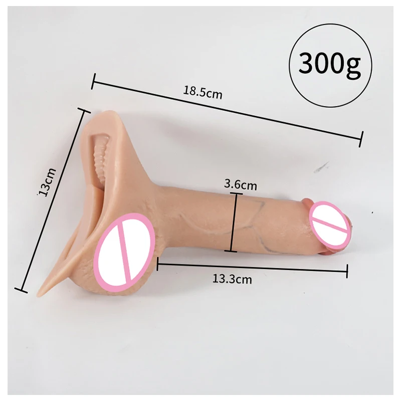 Belt Gift With Multi-color FTM Prosthetic Penis 3 in 1 FTM Packer Transgender STP Packers With Big Scrotum Prosthetic Stroker