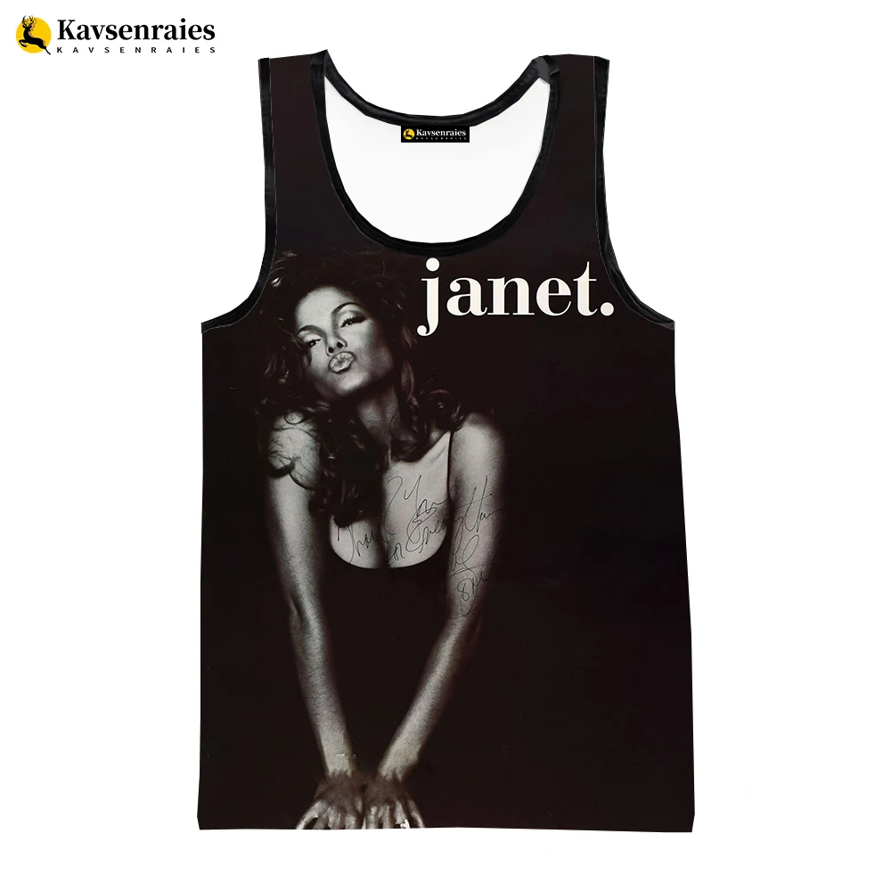 

Janet Jackson 3D Printed Tank Tops Men/Women Fashion Summer O-Neck Short Sleeve Vest Hip Hop Sleeveless Shirts Streetwear Tops