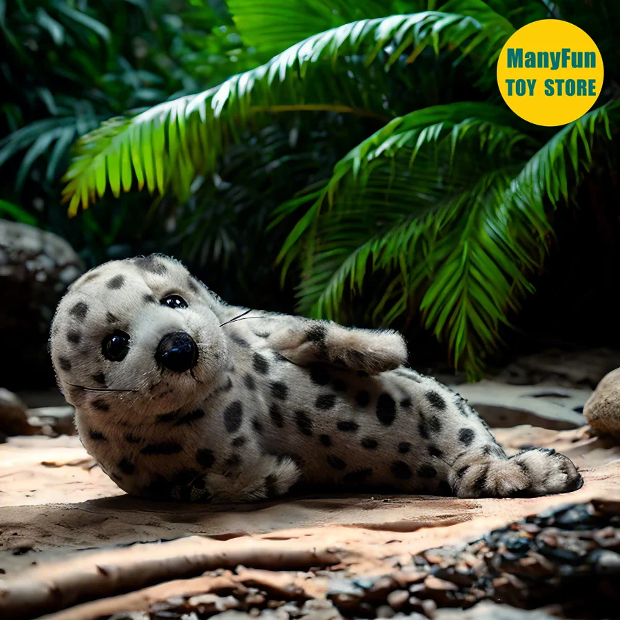 

Spotted Seal High Fidelity Anime Cute Plushie Harbor Seal Plush Toys Lifelike Animals Simulation Stuffed Doll Kawai Toy Gifts