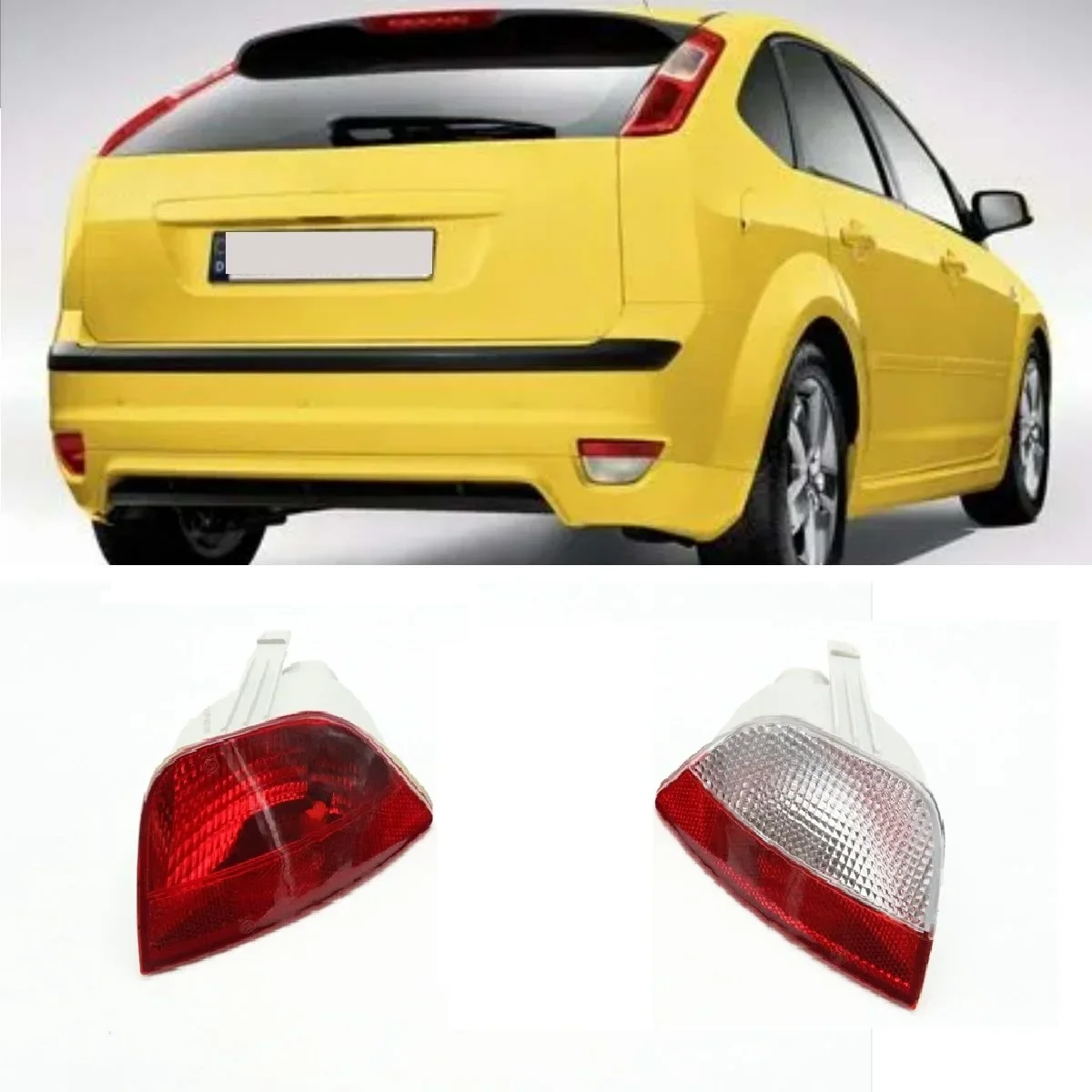 

Car Rear Bumper Foglight Fog lights Driving Lamp for Ford Focus 2005 2006 2007 2008 Hatchback Tail Lamp without bulb