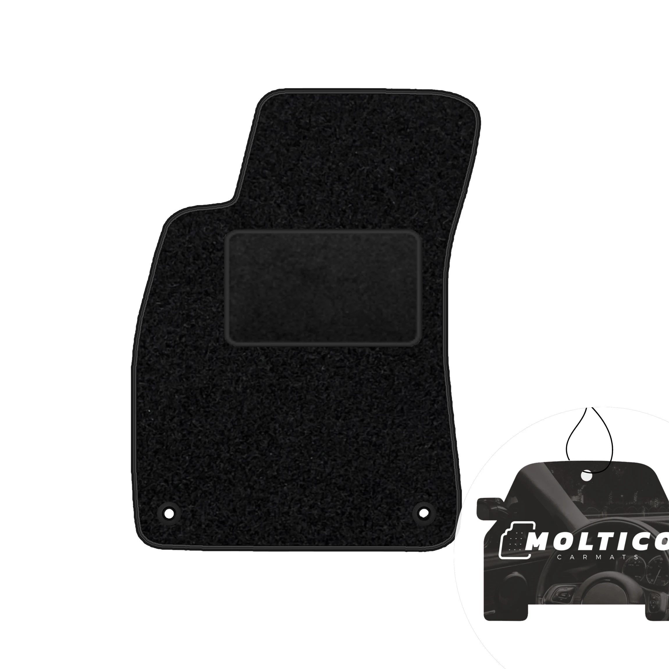 Velour bestuurdersmat - Zwarte bies - Geschikt voor: Audi A4 II B6 Cabrio 2002-2006