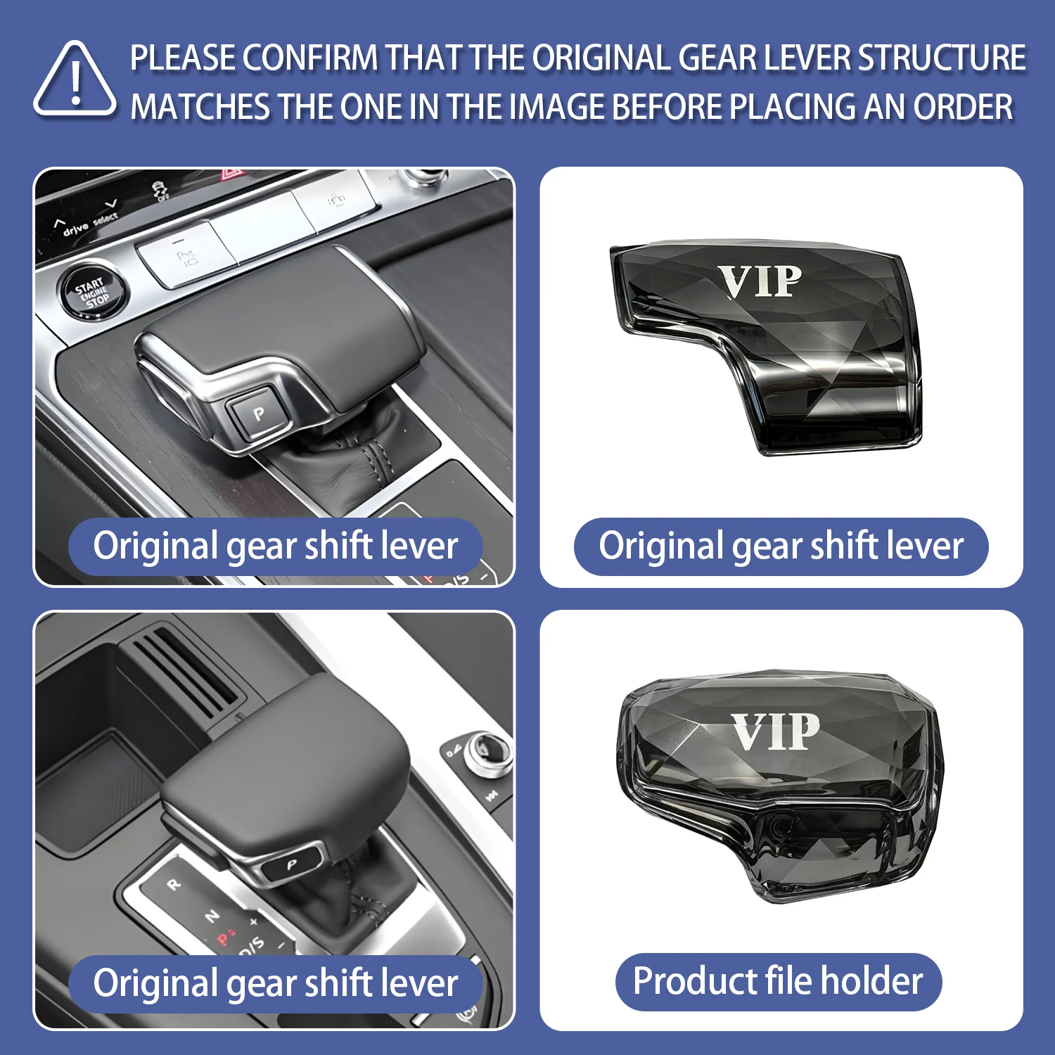 Crystal Shift Knob For Left-Hand Drive, Suitable For Audi A4/A5/A6/Q7/A7/RS6/RS7 Crystal Gear Head
