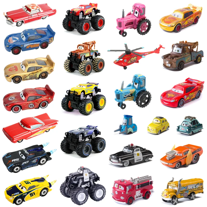 

Cars Lightning McQueen Cars Racing 1:55 Jackson Storm Mater Sally Sheriff Diecast Model Car Toy Birthday Gift