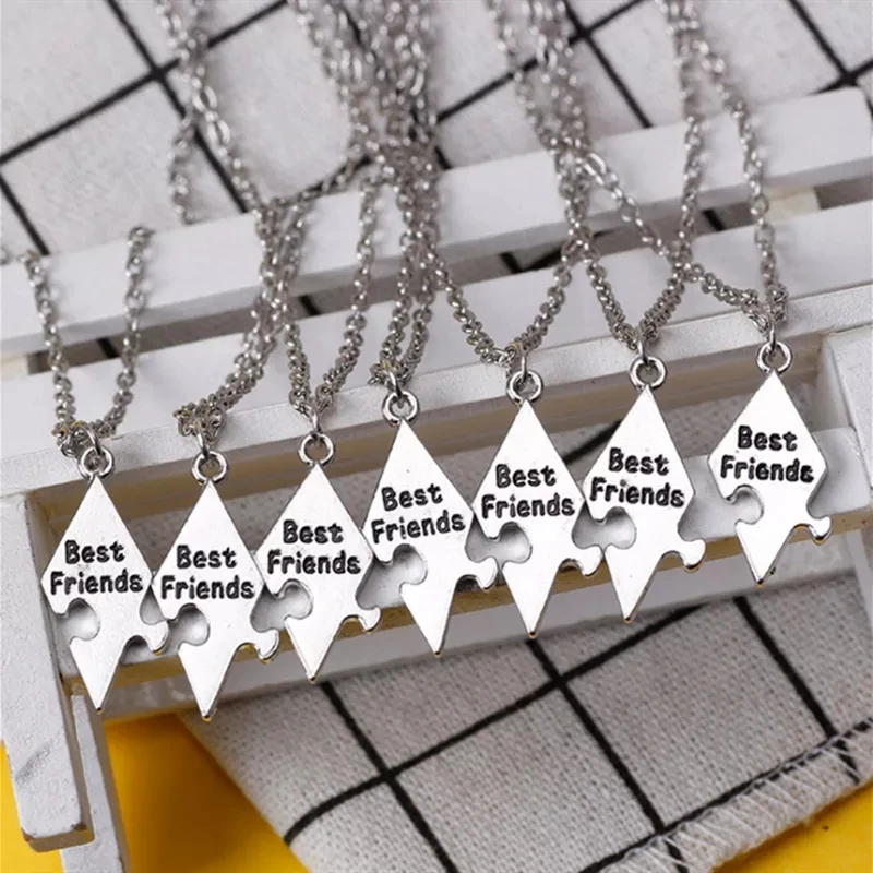 3/4/5/6/7/8/9/10PCS Best Friend Good Friends Necklace Friendship Letter BFF Pendant Necklace Fashion Graduation Ceremony Gift