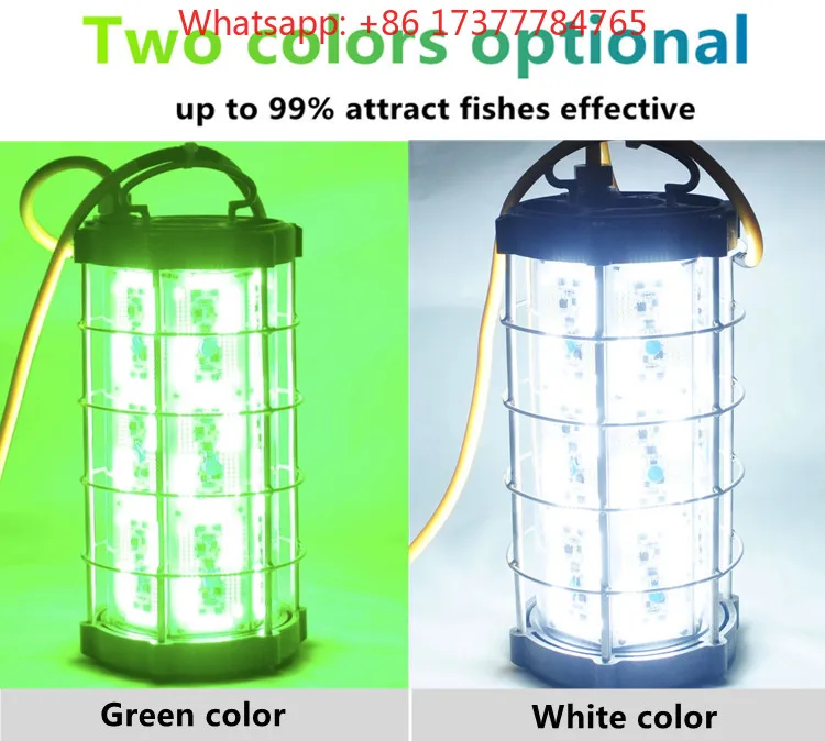 Waterproof Underwater LED Squid Light, 1000W to 2400W Deep Drop Fish Attracting Fishing Lamp