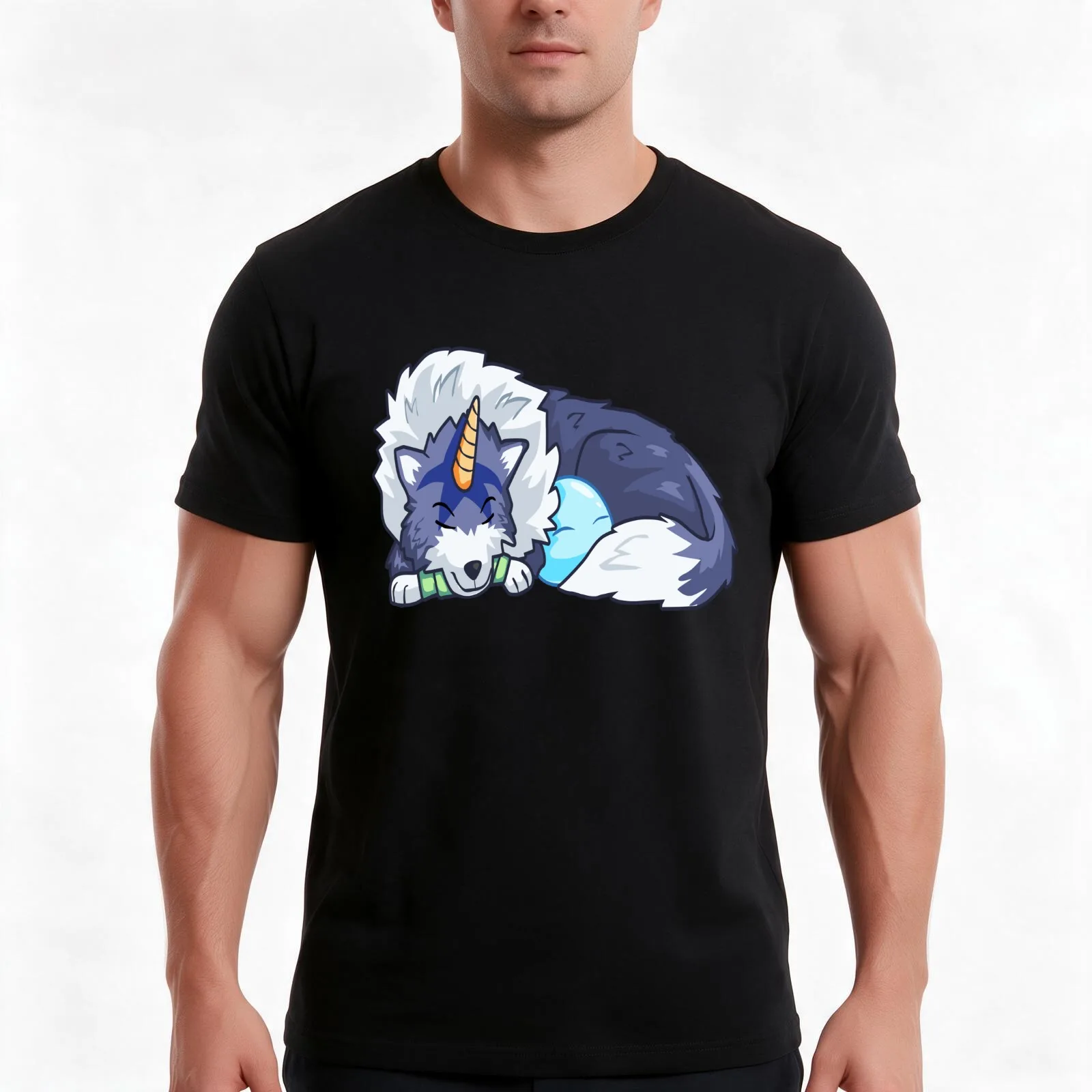 That Time I Got Reincarnated as a Slime - Ranga and Rimuru Sleeping T-Shirt Summer Casual Cotton Tee Oversized Streetwear Tops