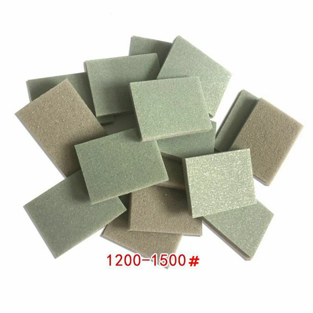 10 Stück Nass-Trocken-Schaumstoff-Schleifblöcke, Schleifpapier-Pads, 30 x 40 mm, für die Politur von Karosserie, Metall und Kunststoff, Körnung 300–1500, Sortenpaket – Detail 5