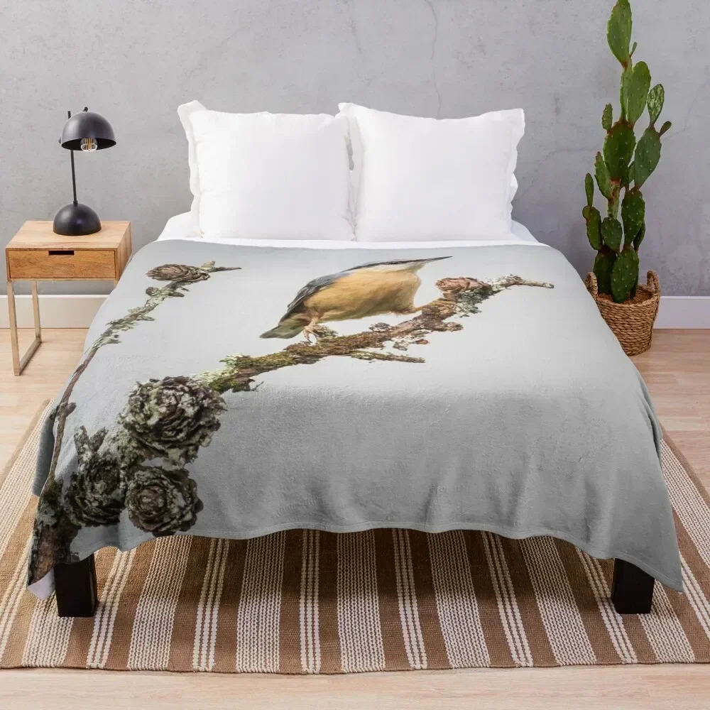 

Nuthatch Throw Blanket Soft Plush Blanket as Housewarming Gift