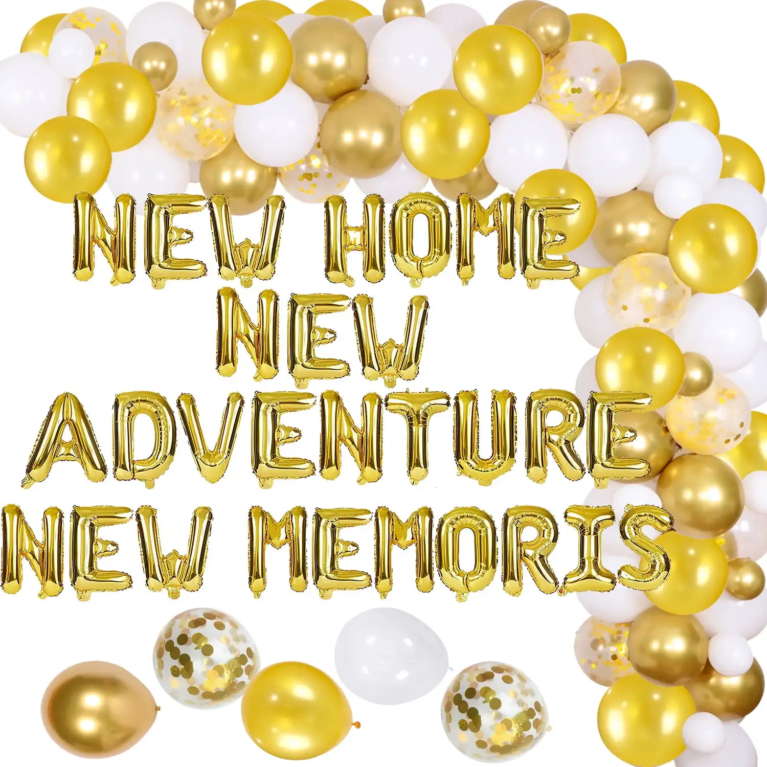 

New Home New Adventure New Memories Decor Balloon Arch Kit for Welcome Sweet Home Party Decor Housewarming Party Supplies