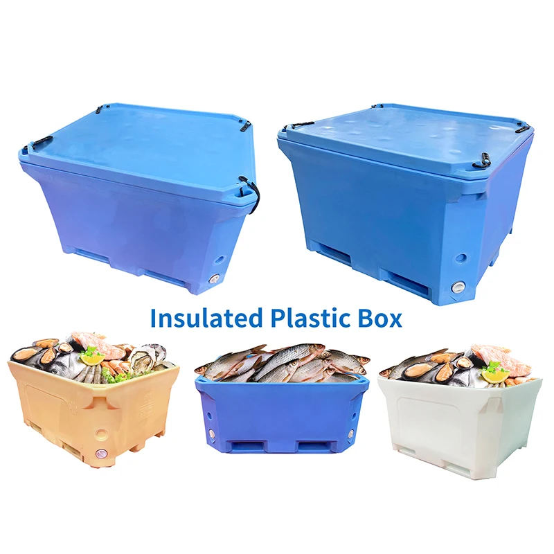 Plastic Storage Fish Box Live Shrimp Fish Container Tote Huge Insulated Cooler Fish Box