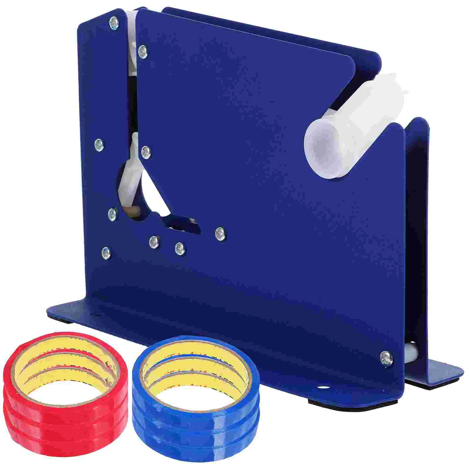 Neck Sealer Tape Dispenser Cutting Machine Steel Bag Taper with Trimmer Adhesive