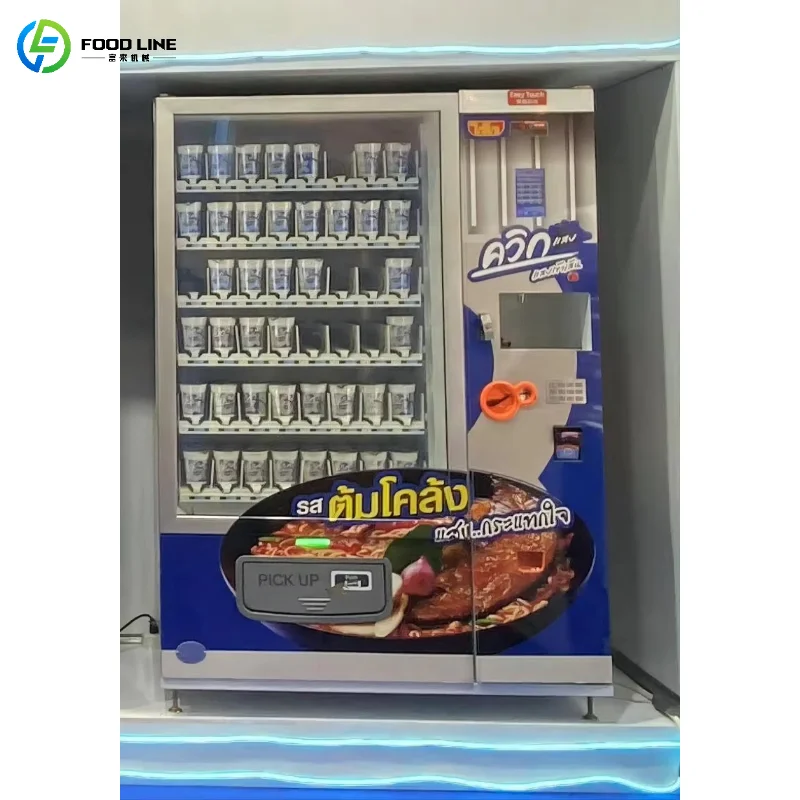 Customized Large Capacity Instant Noodle Vending Machine Heating Function Multi-Payment 24H Hot Food Vending Device