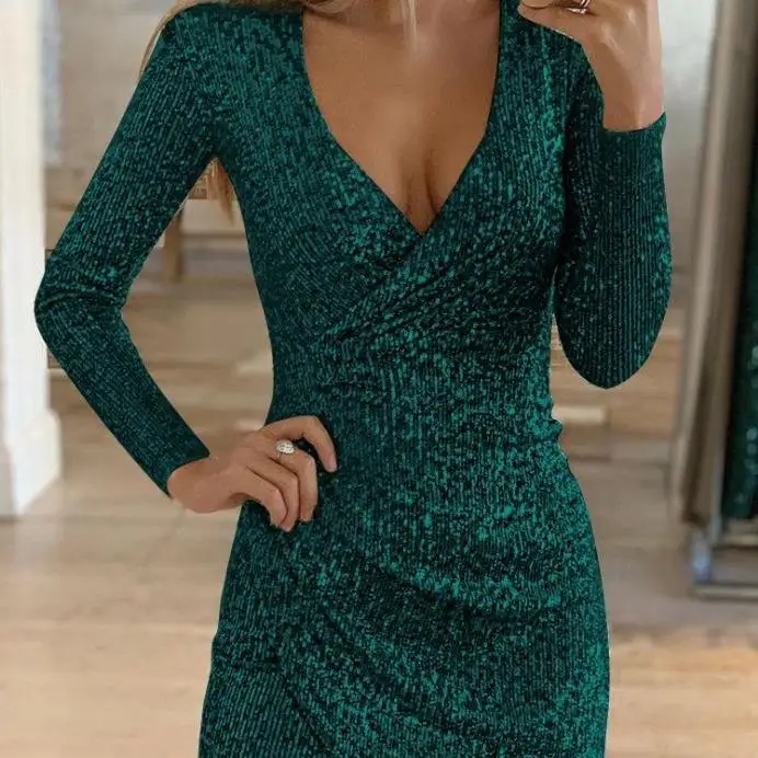 Long Sve Autumn Faion Irregular ort Skirt iny Deep Dr Polyester Commute Sle mid Waist Princ Sve Bodycon S...