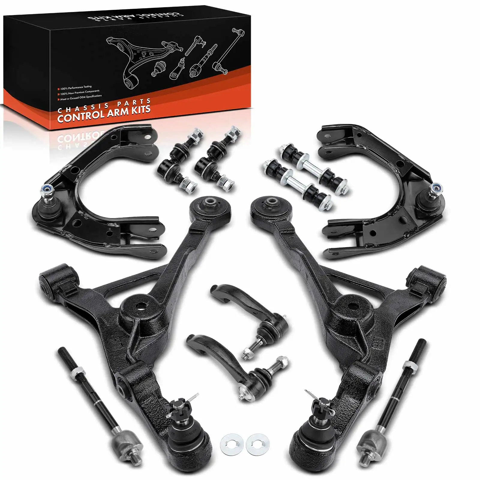 Frankberg 12-delige draagarmset vooras voor Chrysler Sebring Cabriolet Coupe Stratus Dodge II 1995-2007 4879419AF
