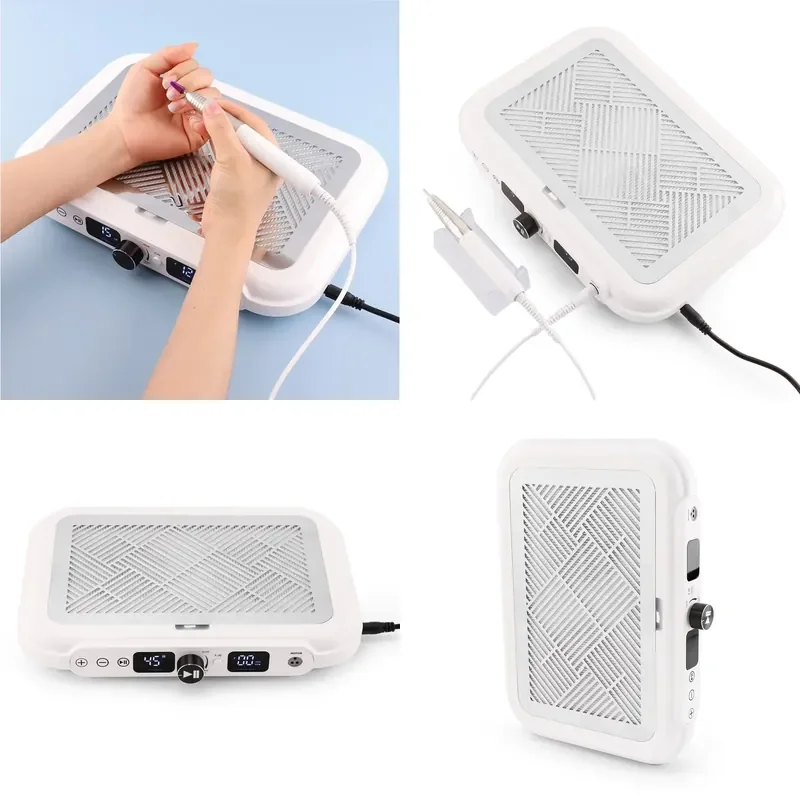 

【CHIMU HOME】 High Power 170W Nail Dust Collector 2-in-1 Vacuum Cleaner with Dual Fans Adjustable Speed Brushless Handle for