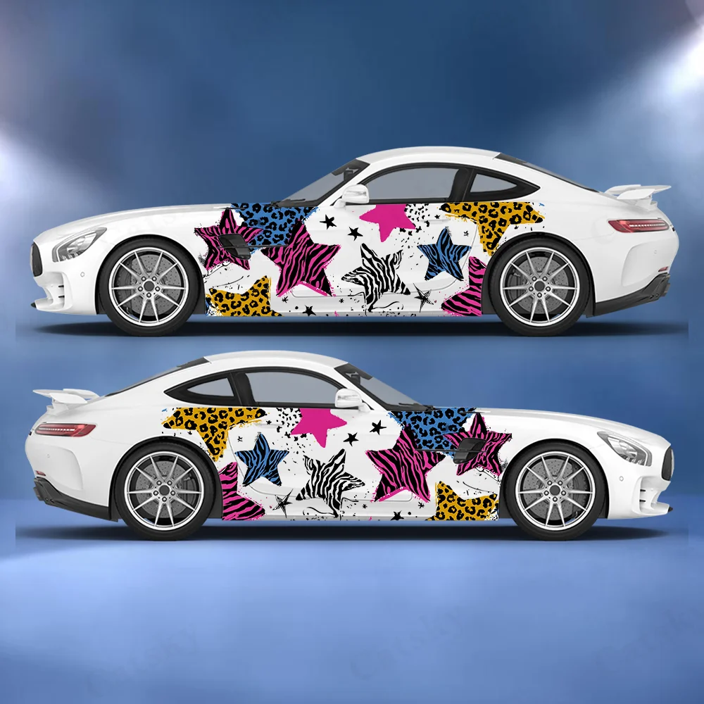 

Creative Pop Art Star Burst Car Vinyl Wraps Decal PVC Anti Scratch Sticker Suitable for Trucks SUV Decor Auto Accessories Gift