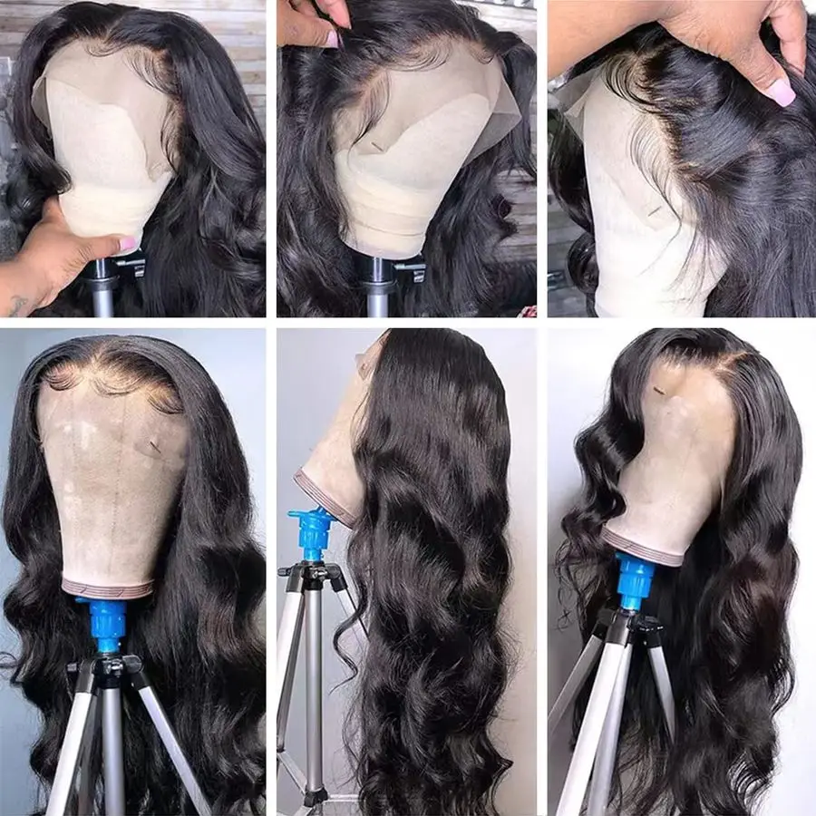 Wig Rambut Asli Lace Front Pre Plucked 180 Density 26 Inch HD Body Wave Wig Rambut Asli Lace Front 10A Frontal Wig Rambut Asli w