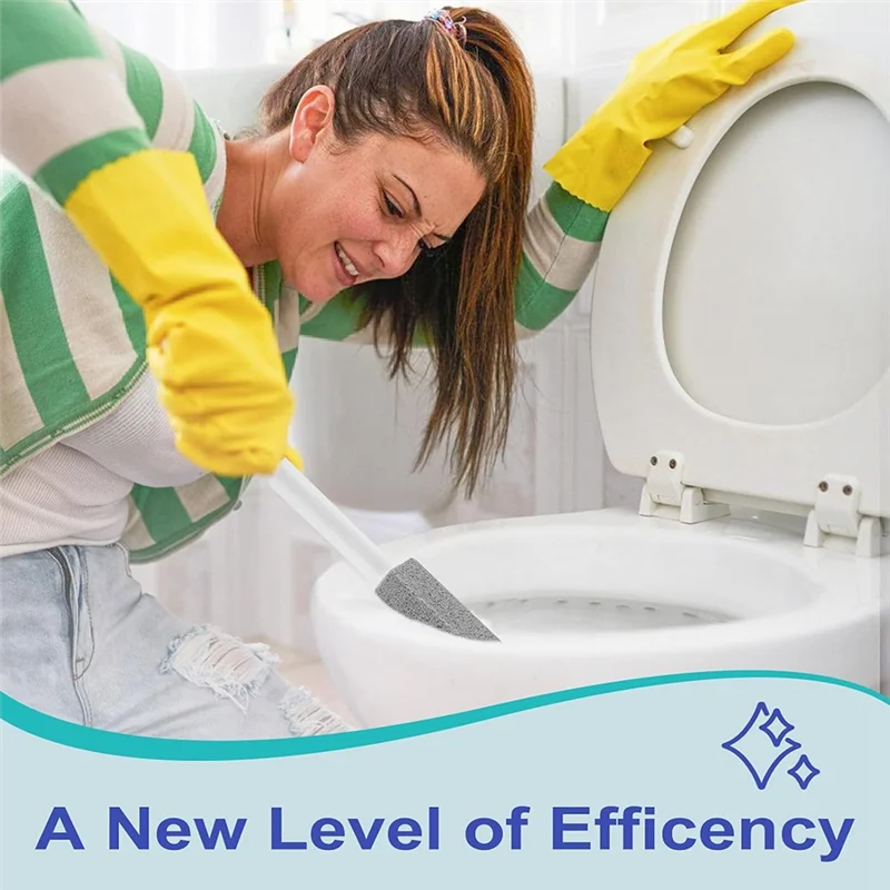 

A25F-4PCS Пемза для унитаза с удлиненной ручкой, в комплект входит 1 инструмент для чистки