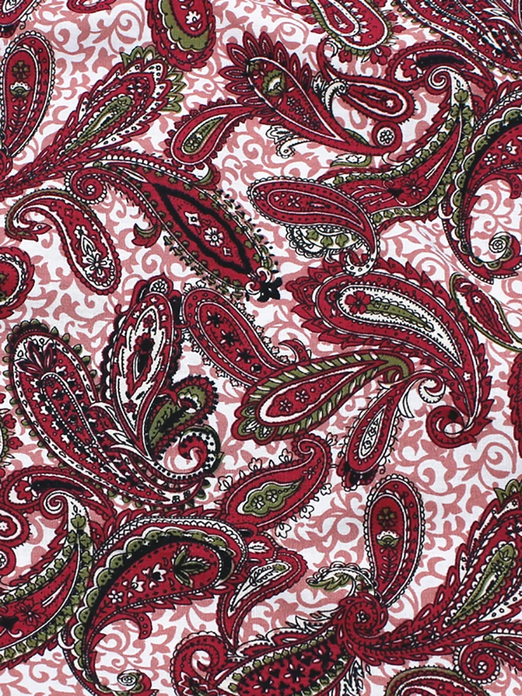 Kwiat w stylu Retro Paisley popelina bawełniana tkanina z nadrukiem dla szycie ubrań DIY ręcznie robiony przez pół metra