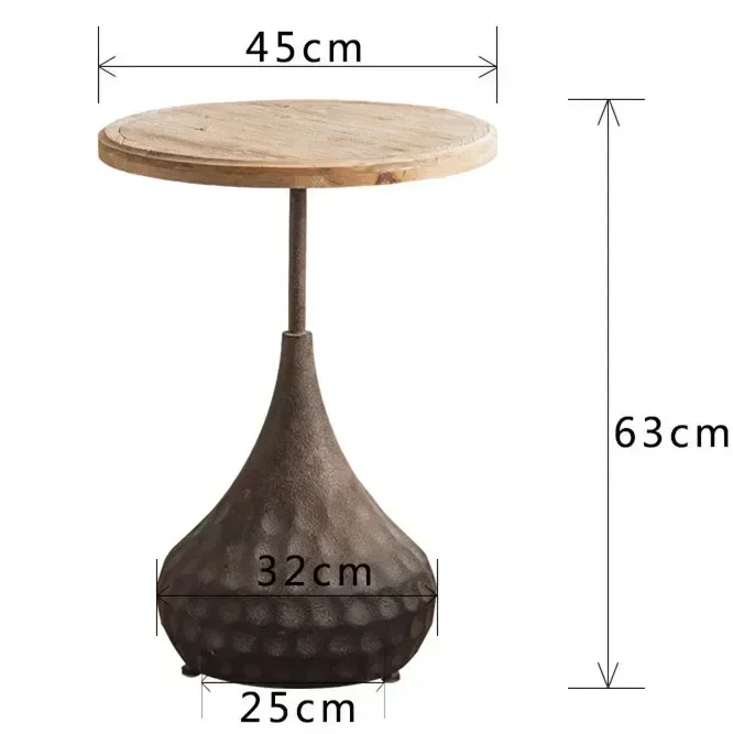 American retro wrought iron small round table B & B coffee table decoration round corner table