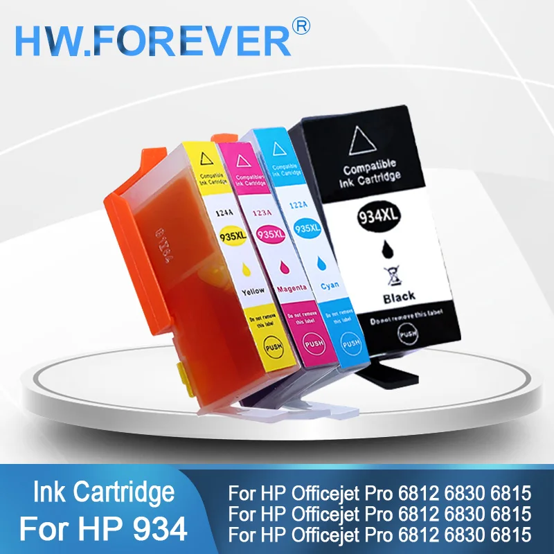 خرطوشة حبر متوافقة 934 935 934XL 935XL لخرطوشة حبر HP OfficeJet Pro 6230 6820 6830 6815 6835 6812 للطابعات