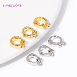 18K Gold Plated Hinged Necklace Enhancer,For Jewelry Making Supplies Pendant Bail Clasps Connector Fastener DIY Accessories