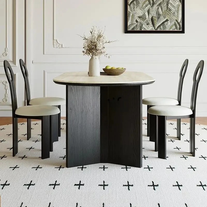 cream wind tunnel slate dining table oval dining table solid wood retro medieval dining table and chairs