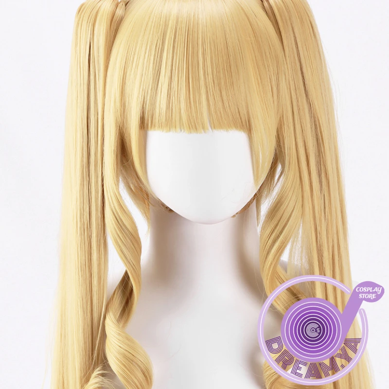 Shin Ku Reiner Rubin Cosplay Wig Rozen Maiden Golden Long Wavy 100cm Synthetic Hair Heat Resistant Halloween Role Play Party